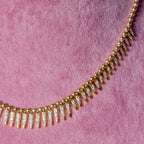 14k Diamond Spiked Shaker Necklace