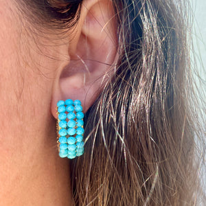 Small Turquoise Hoops