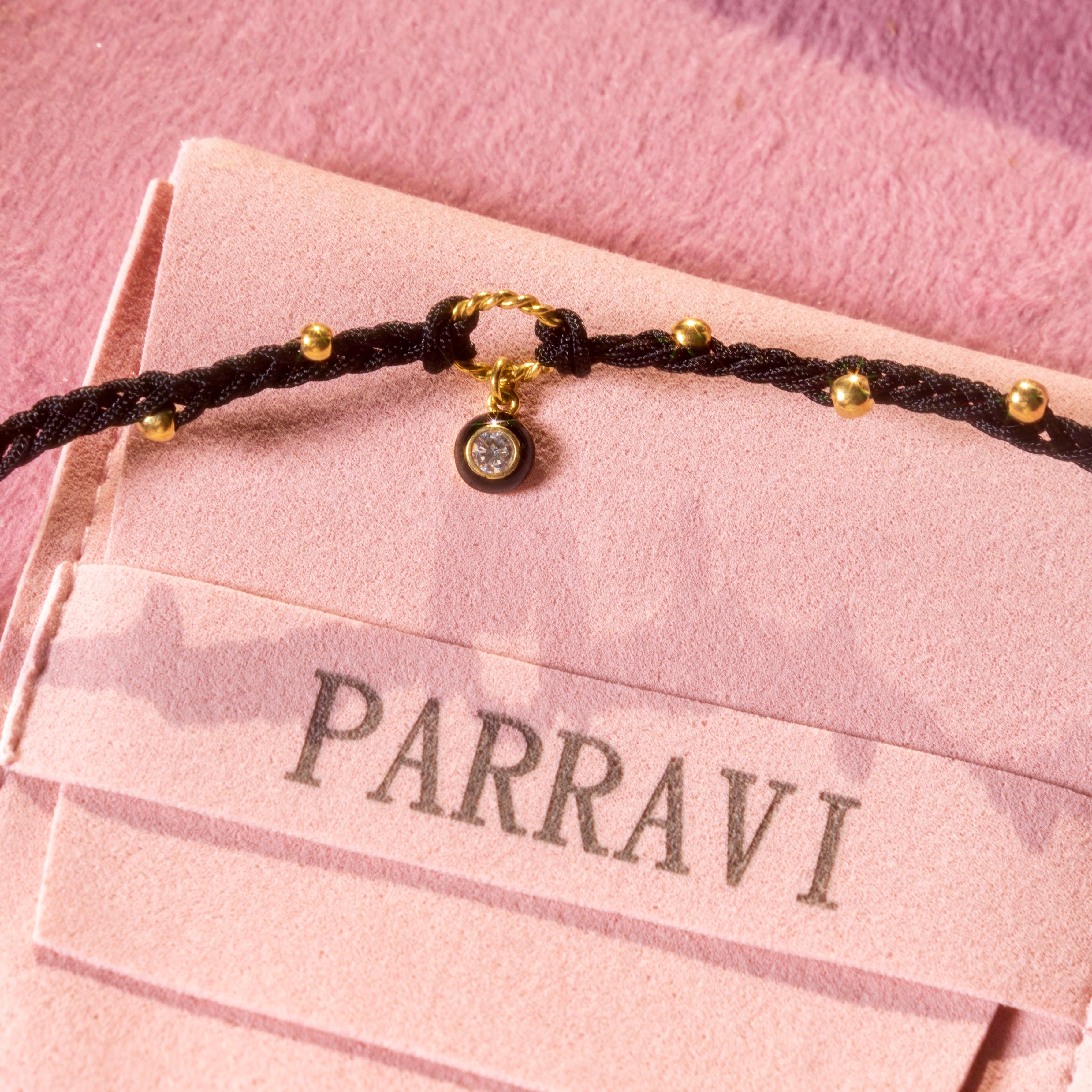 Black + Gold Cord Bracelet