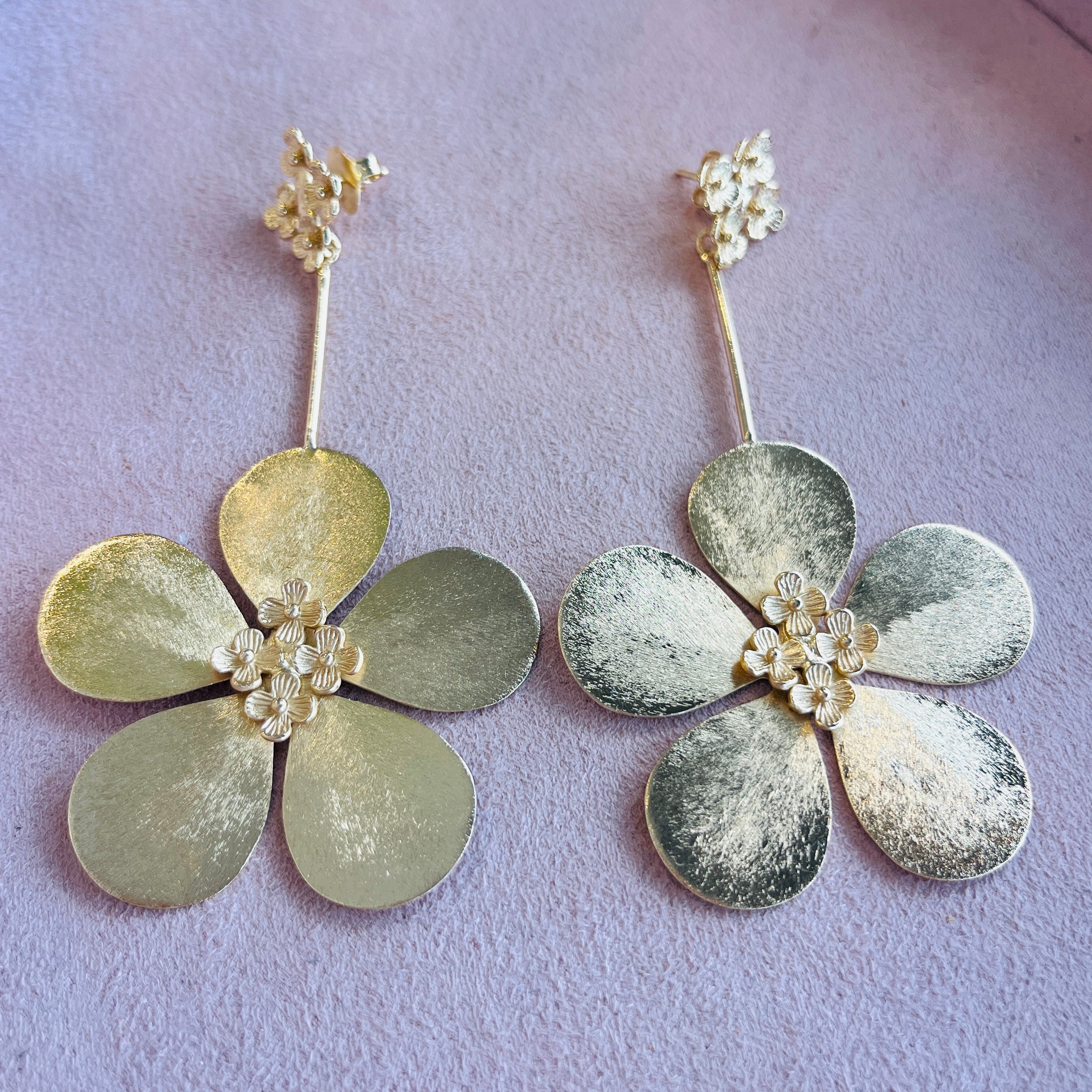 Large Floral Earrings