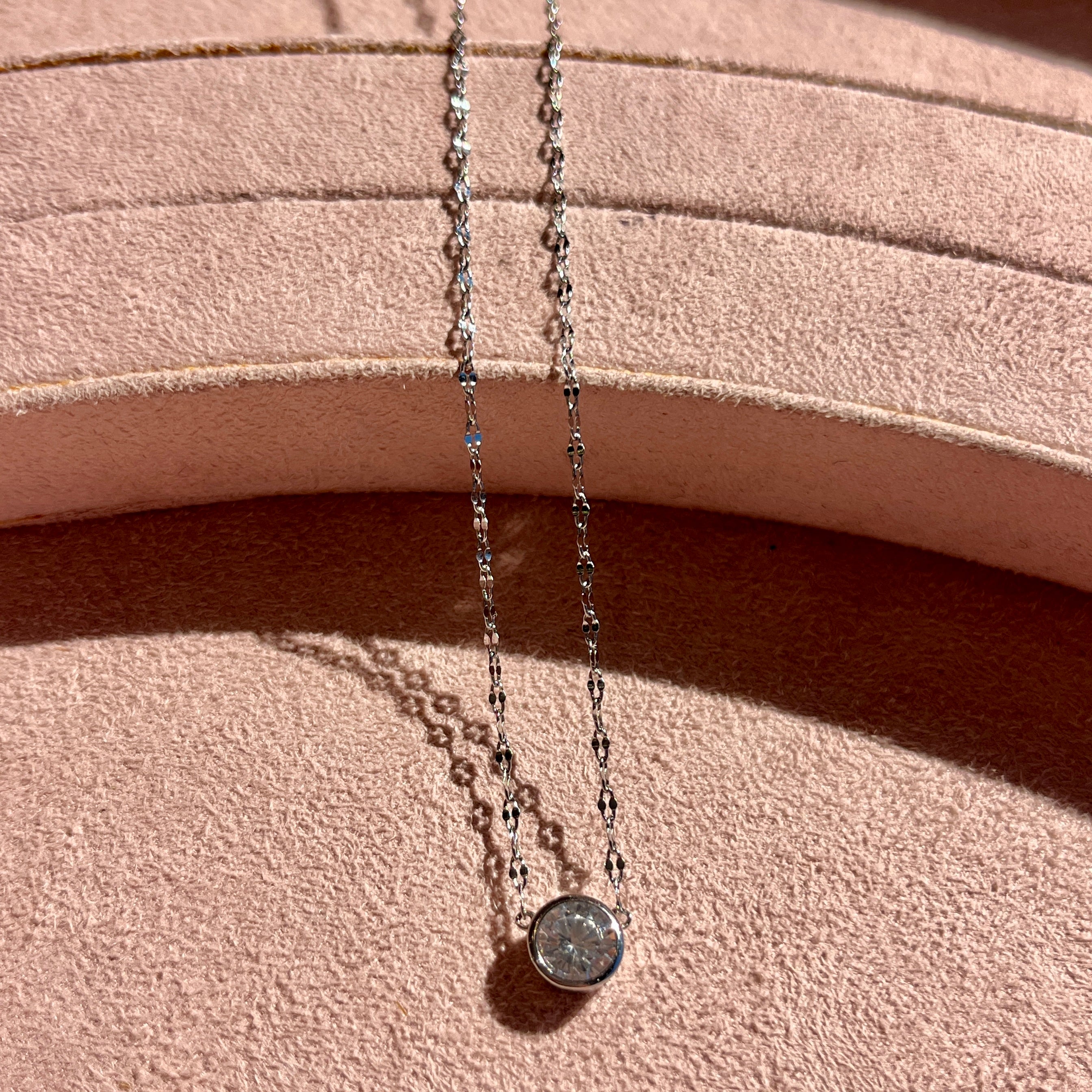 Silver CZ Shimmer Necklace