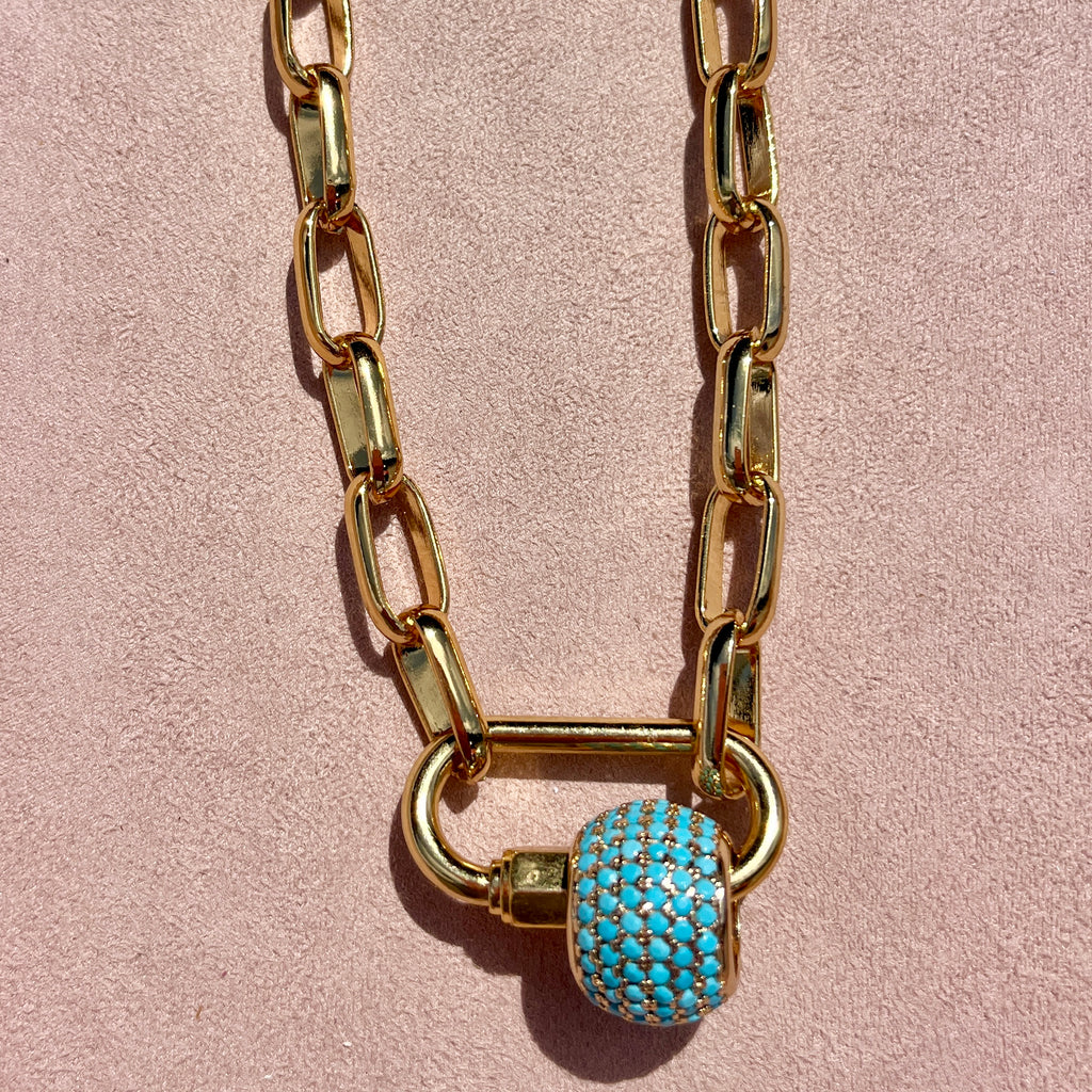 Turquoise Link Necklace