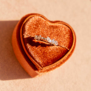 14k White Gold Diamond Mixed Shape Band
