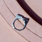 Sterling Silver Asymmetrical Amethyst Ring