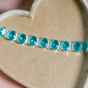 Blue Topaz Tennis Bracelet