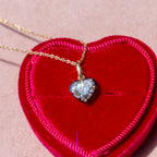 14k Lab Grown Heart Diamond Necklace