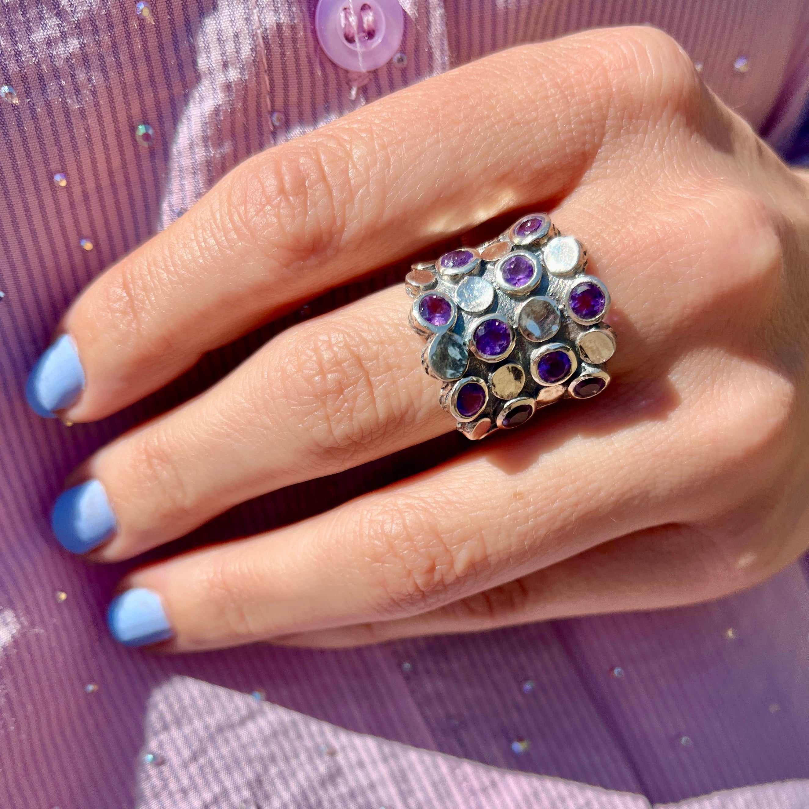 Amethyst Chunky Ring