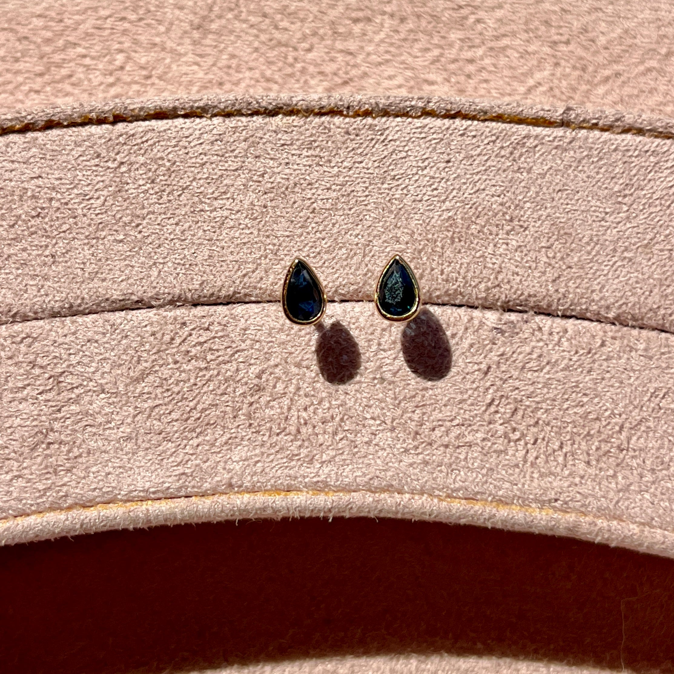 14k Blue Sapphire Studs