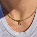 Snake Chain w/ Teardrop Charm