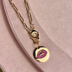 Red Lips Link Necklace
