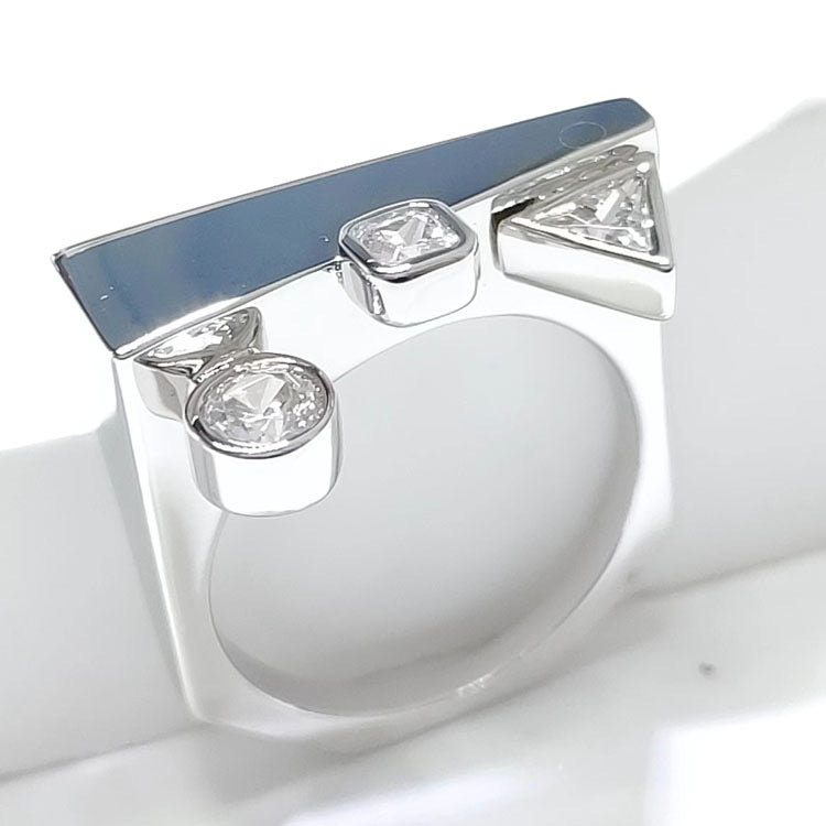 Sterling Silver Bauhaus Ring