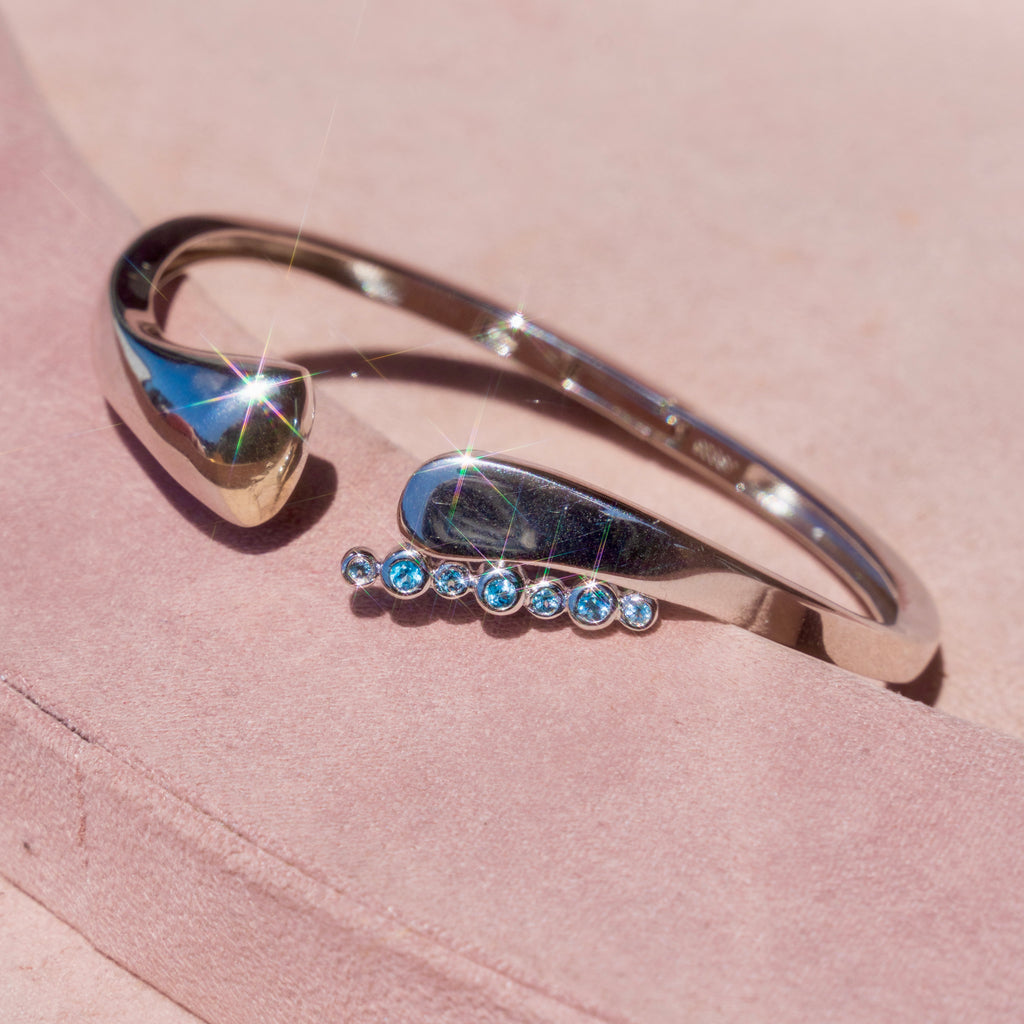 Blue Topaz Open Cuff