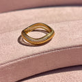 Gold Wavy Textured Ring