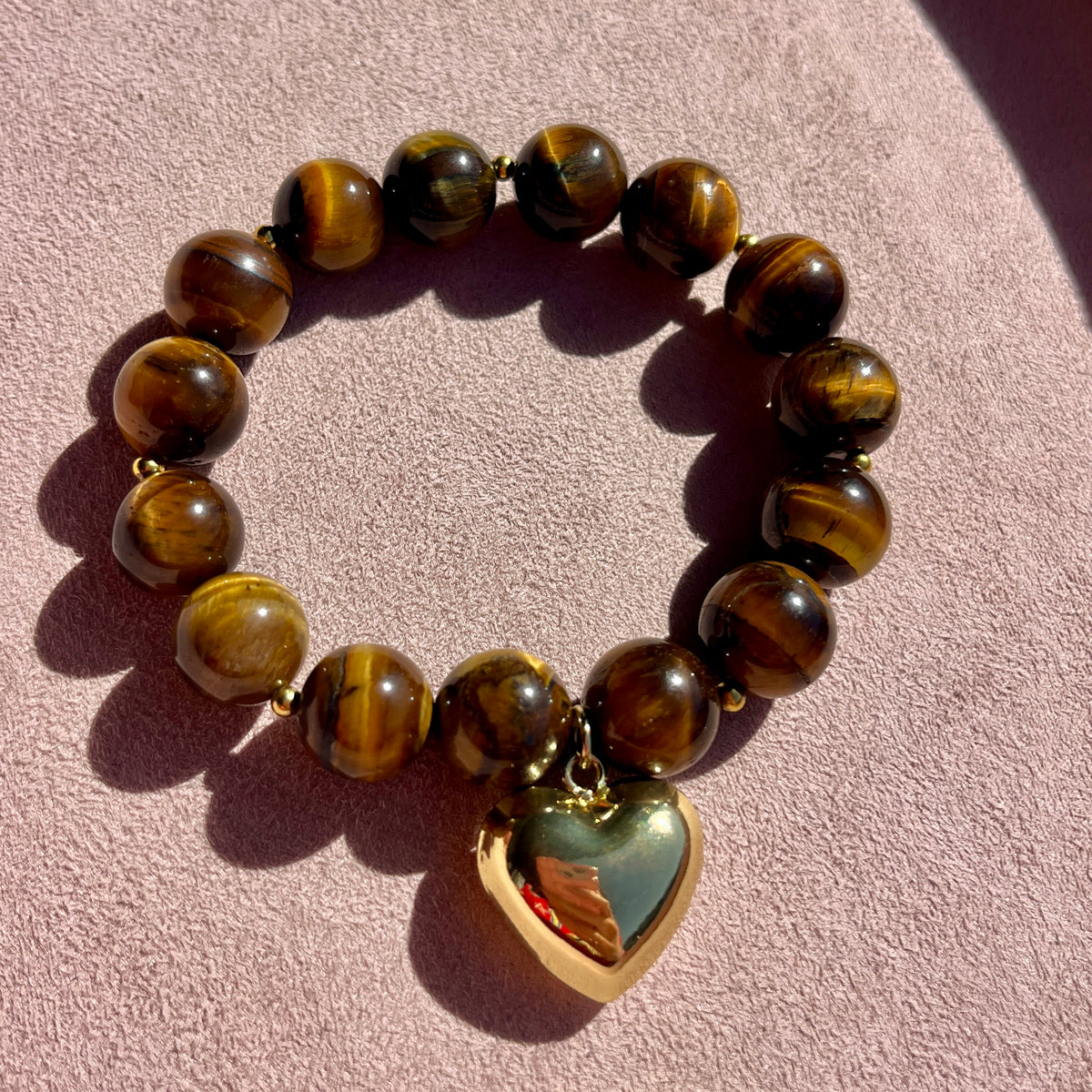 Tiger Eye Heart Bracelet