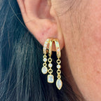 Triple Dangle Hoops