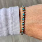 Turquoise + Cubic Zirconia Tennis Bracelet