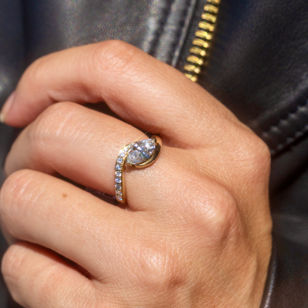 14k Lab Grown Diamond Marquise Ring