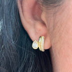 Gold Teardrop Huggies
