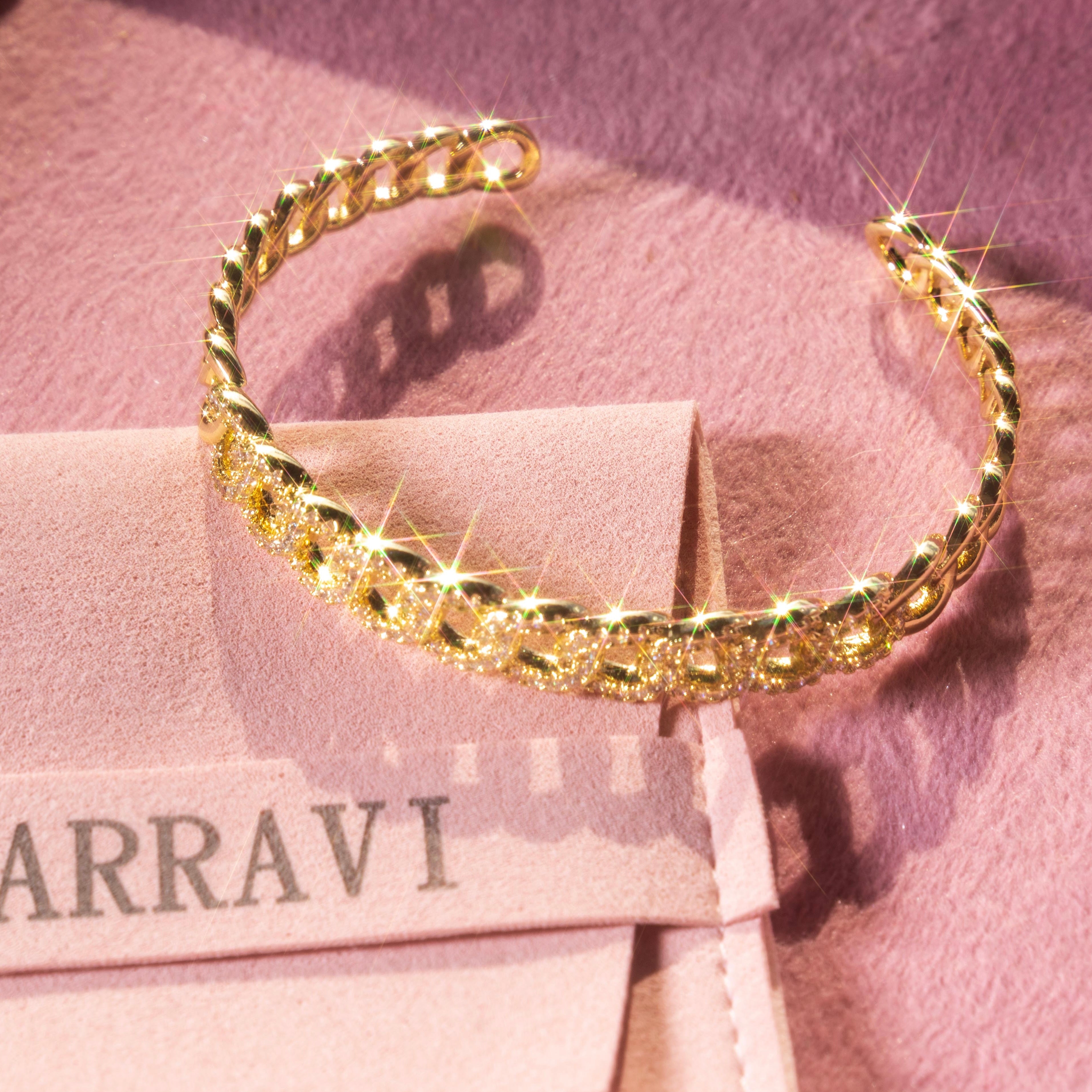 Faux Diamond Link Cuff