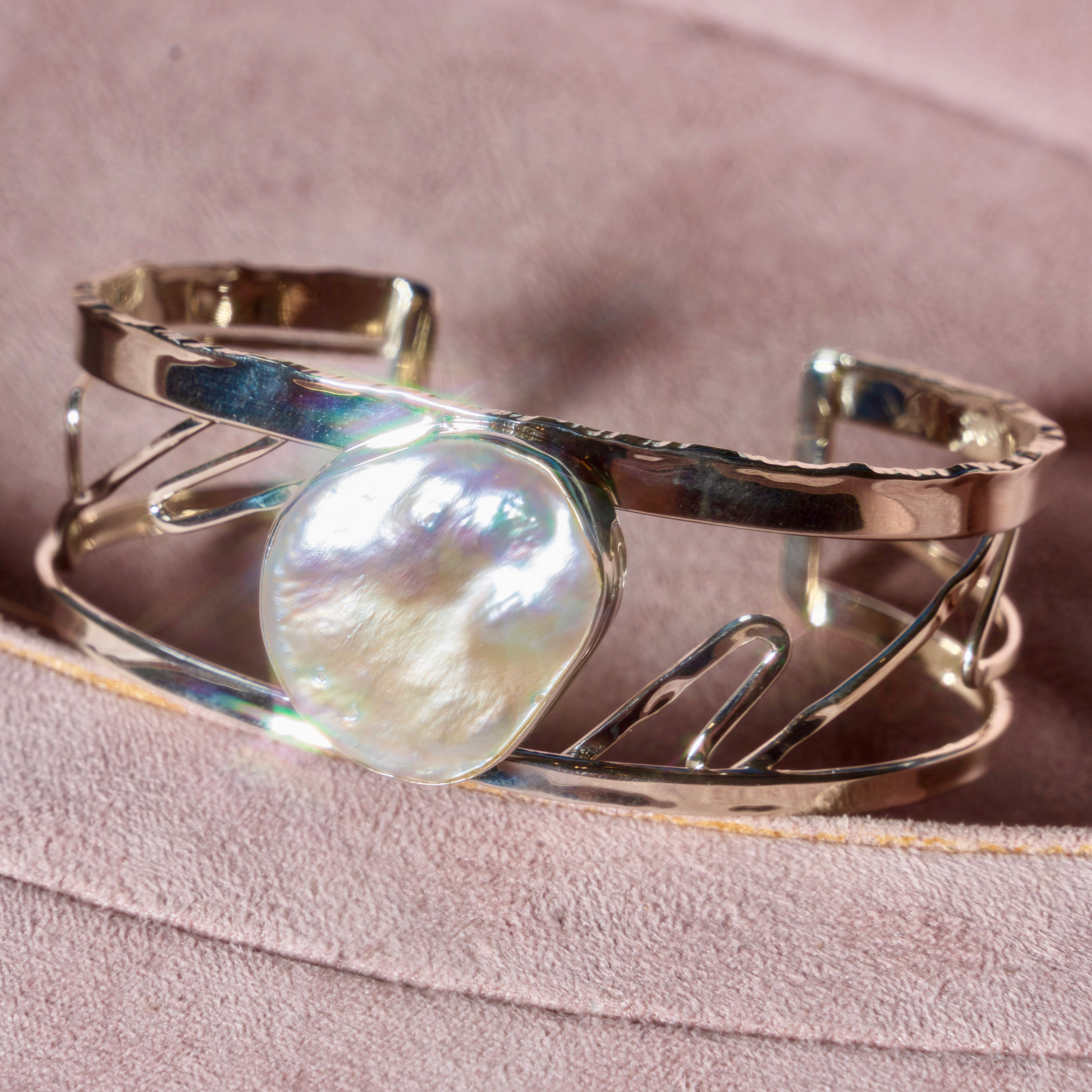 Freshwater Pearl Moon Cuff