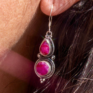 Ruby Dangle Earrings