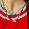 East West Oval Bezel CZ Necklace