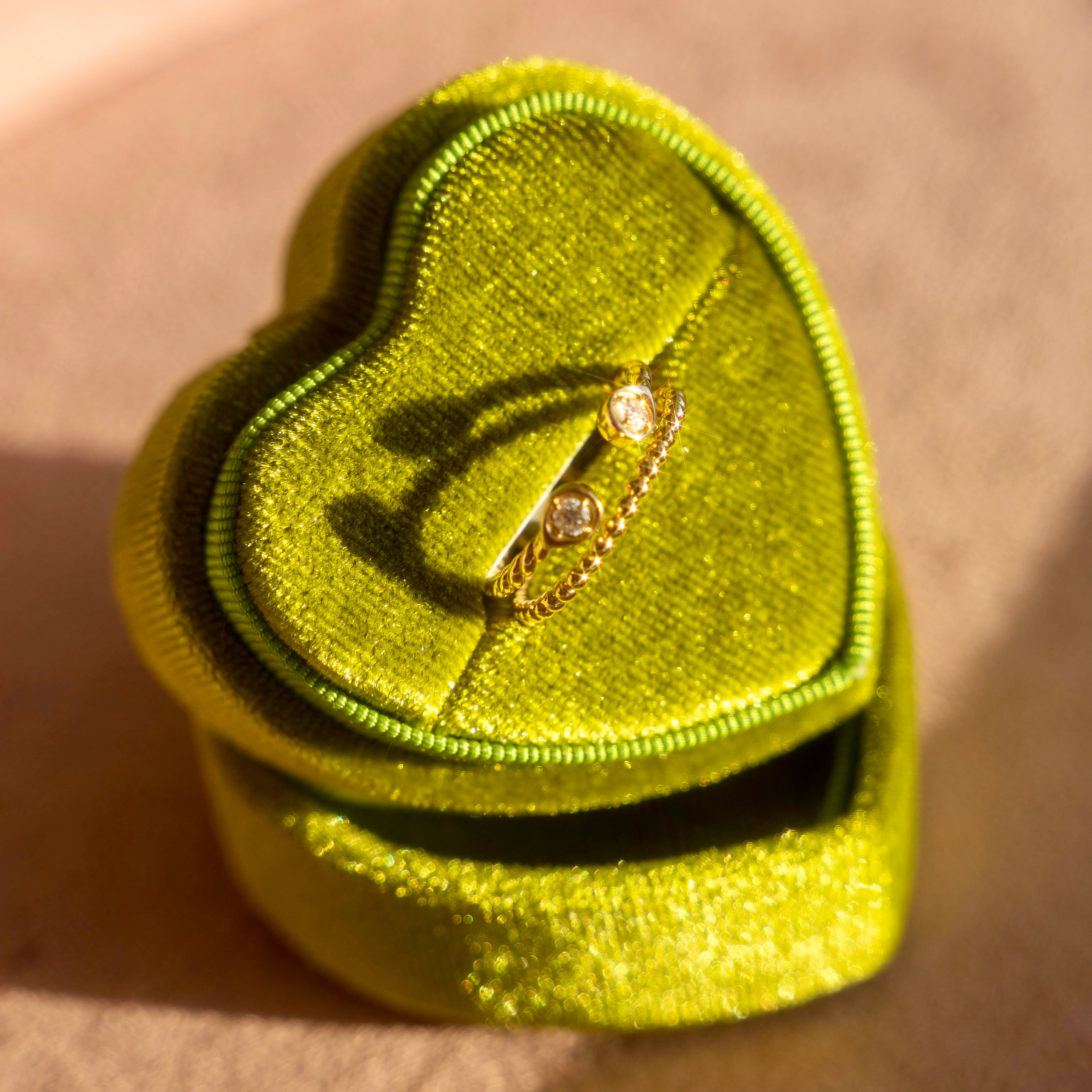 14k Double Twisted Diamond Ring