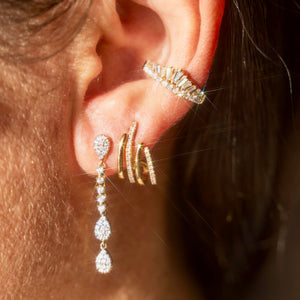 14k Diamond Baguette Tiara Ear Cuff
