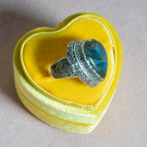 Labradorite Heart Ring