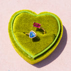 14k Pink Tourmaline, Tanzanite, + Diamond Ring