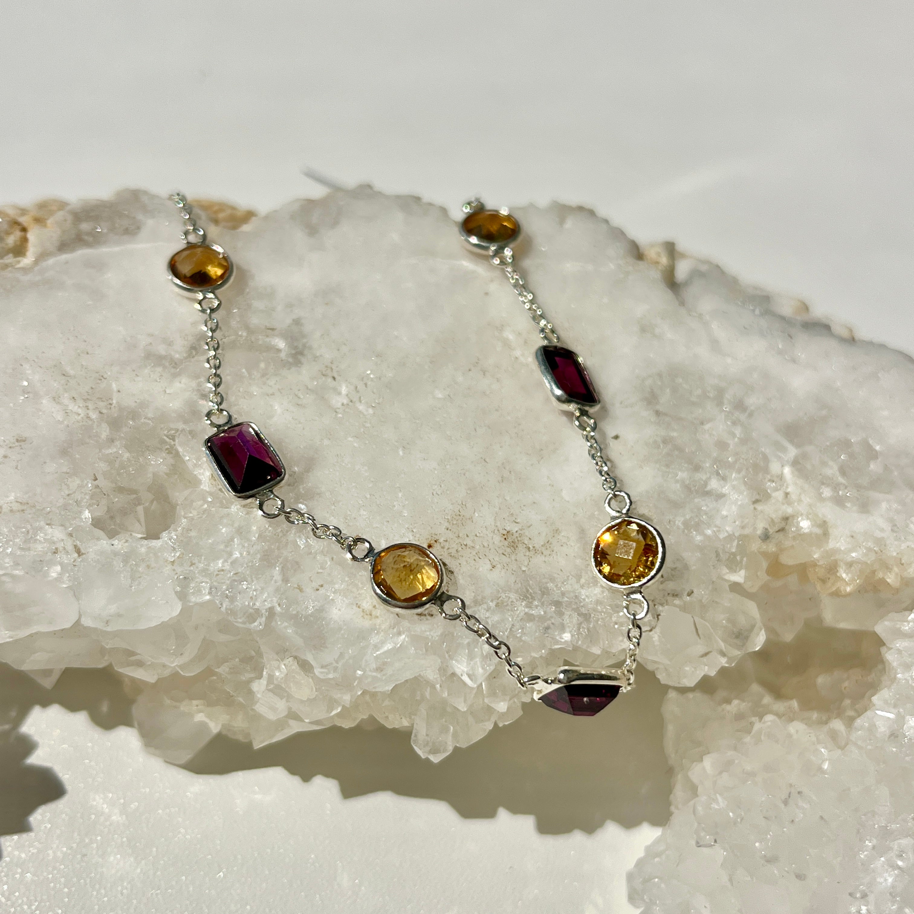 Amethyst + Citrine Bracelet