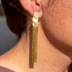 Brushed Gold Tassel Earrings