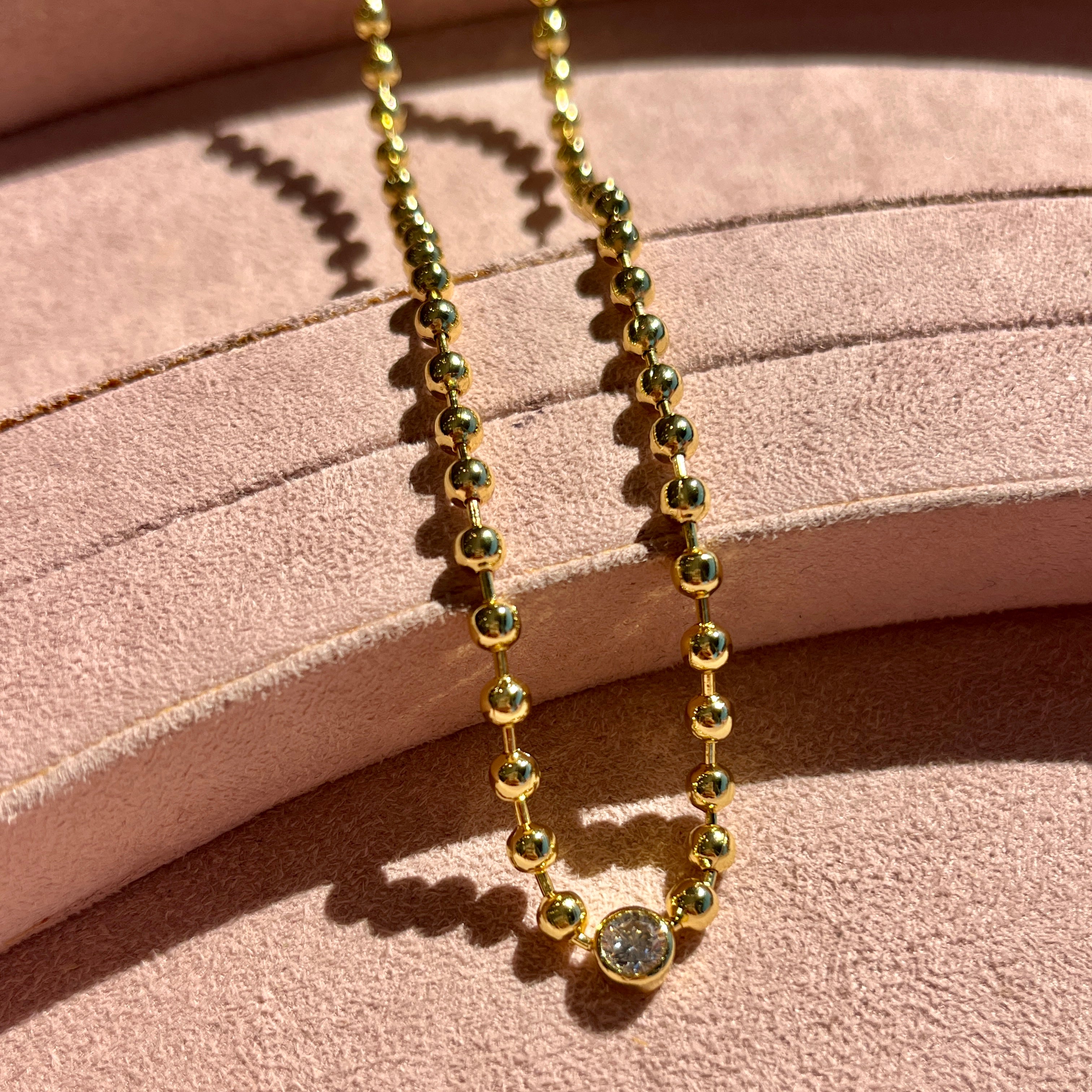 Beaded CZ Chain