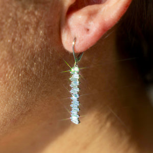 18k White Gold Baguette Diamond Earrings