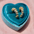 14k Diamond Coil Hoops