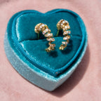 14k Diamond Coil Hoops