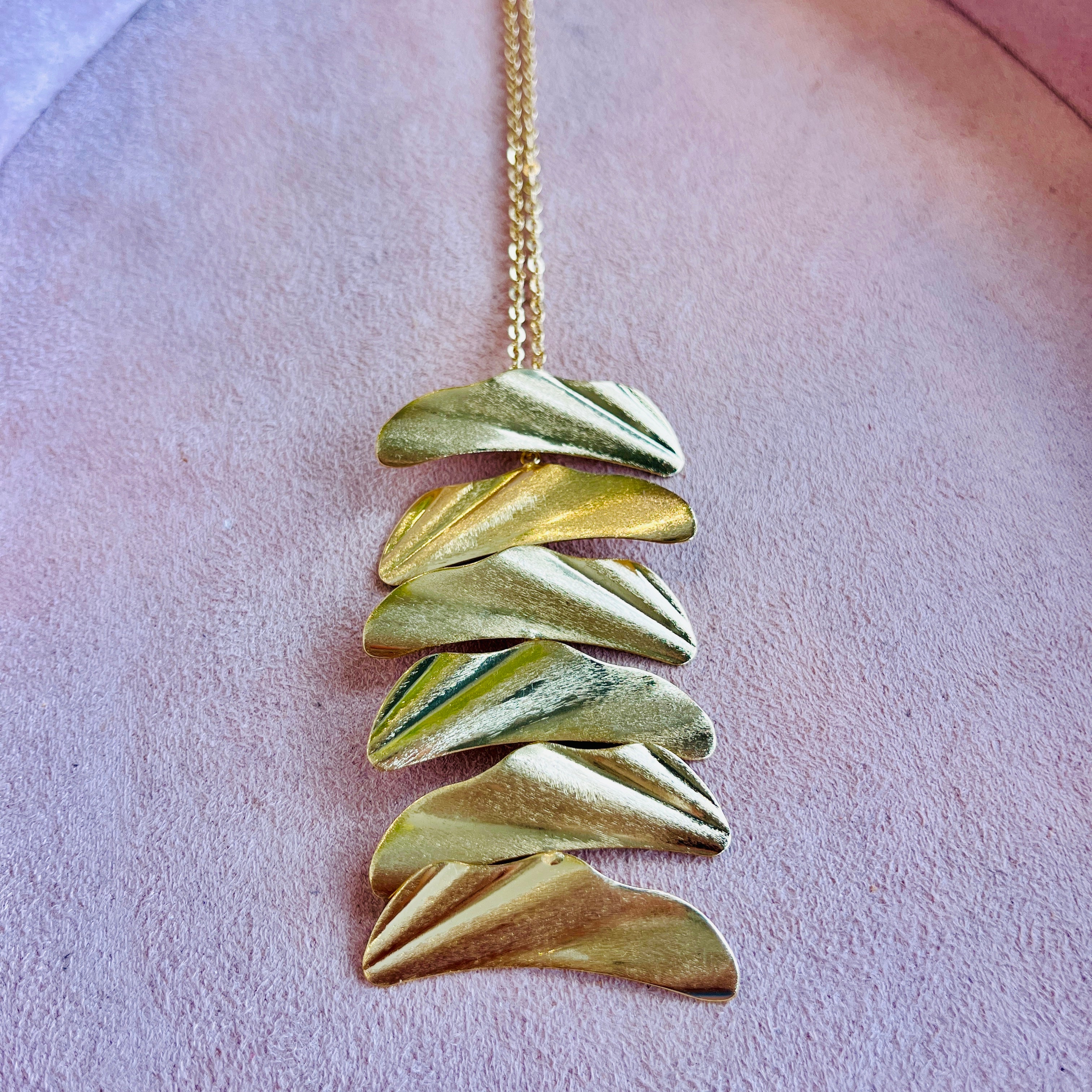 Gold Chunky Y Necklace
