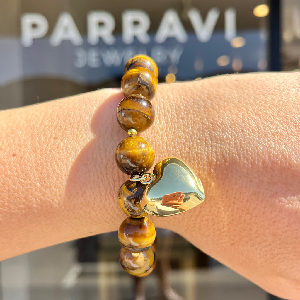 Tiger Eye Heart Bracelet