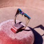 Amethyst Square Stacker Ring