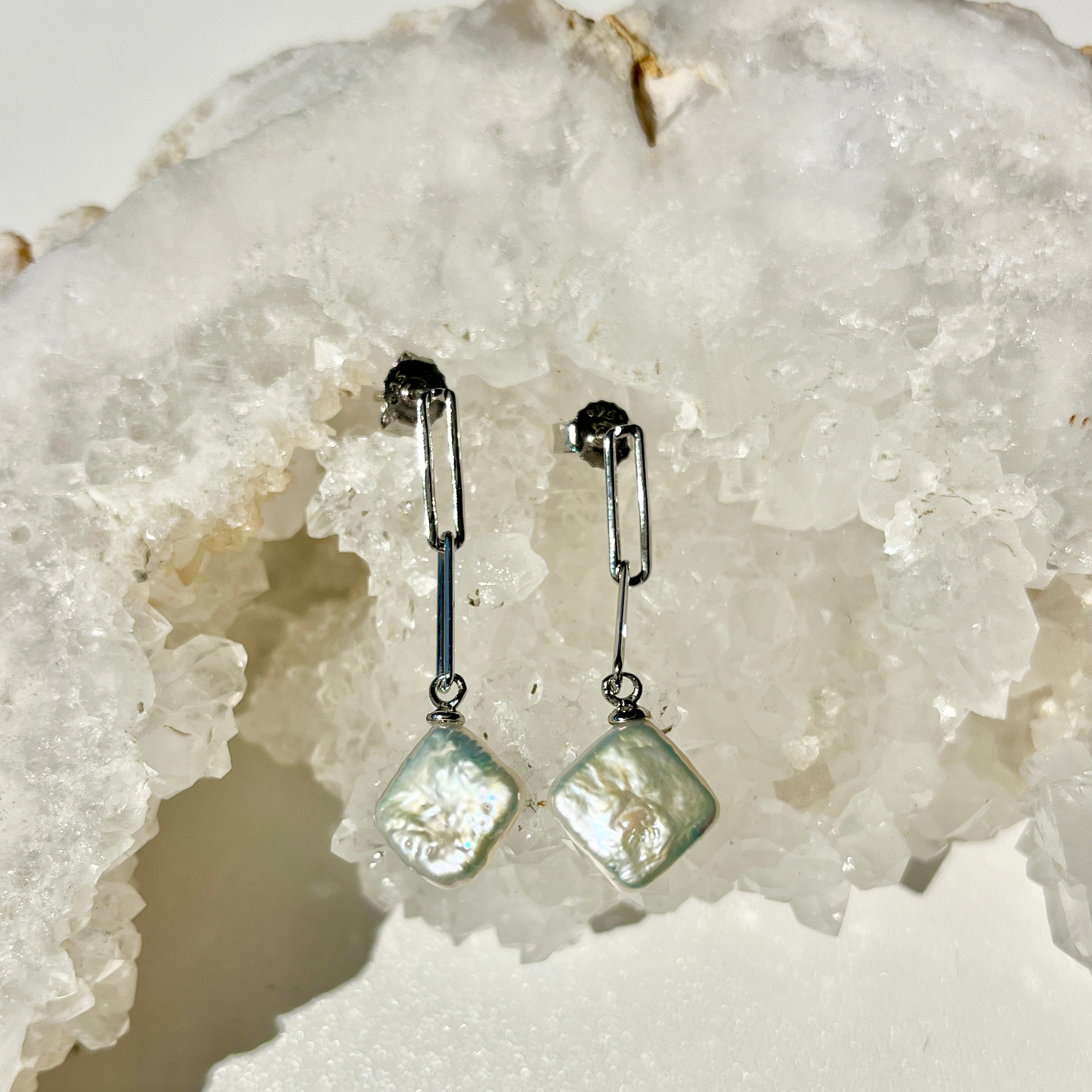 Pearl Link Earrings