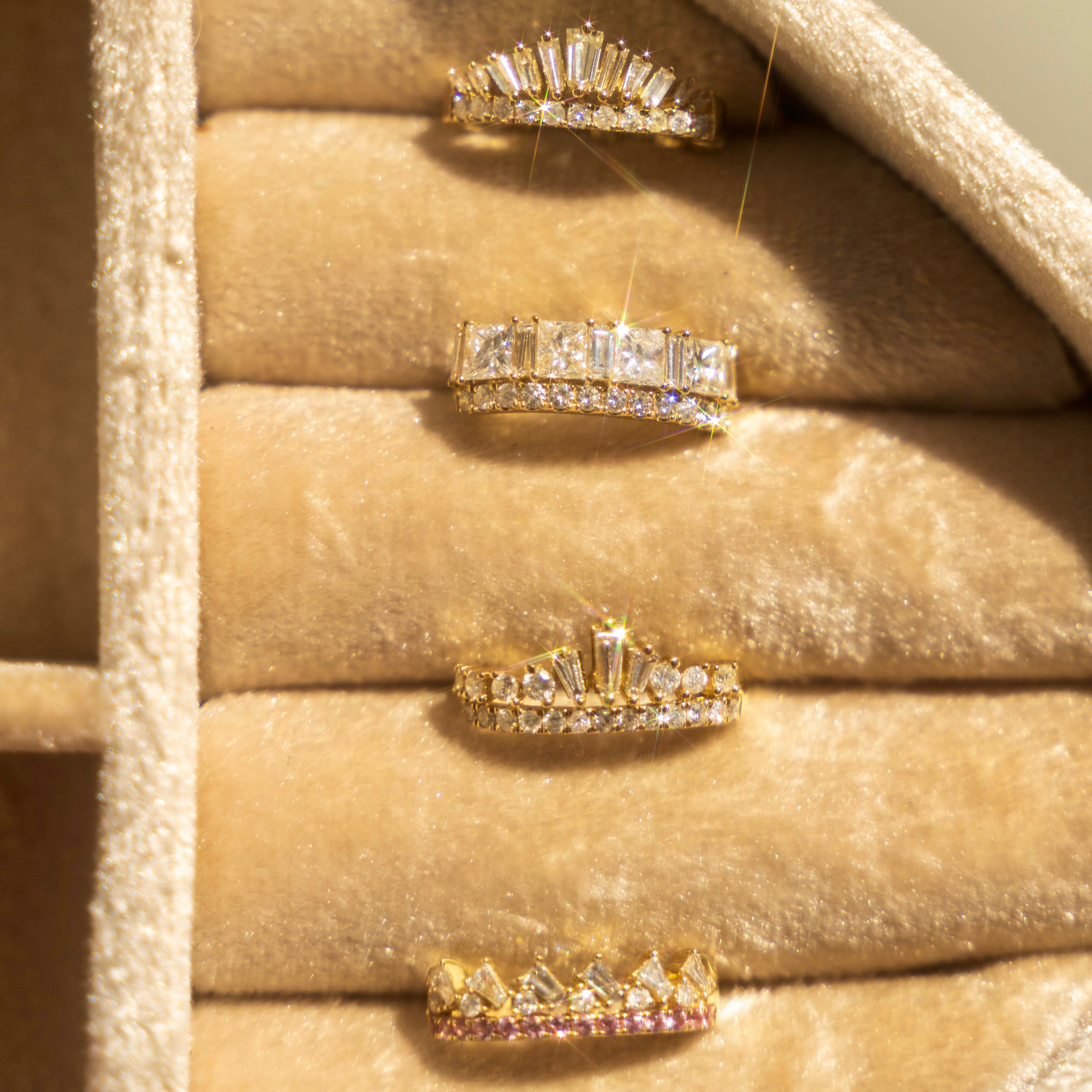14k Diamond Baguette Tiara Ear Cuff