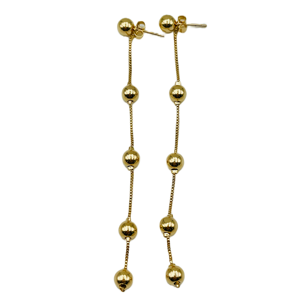 Gold Ball Earrings (AS SEEN ON GOLDEN BACHELORETTE, JOAN VASSOS) 🌹