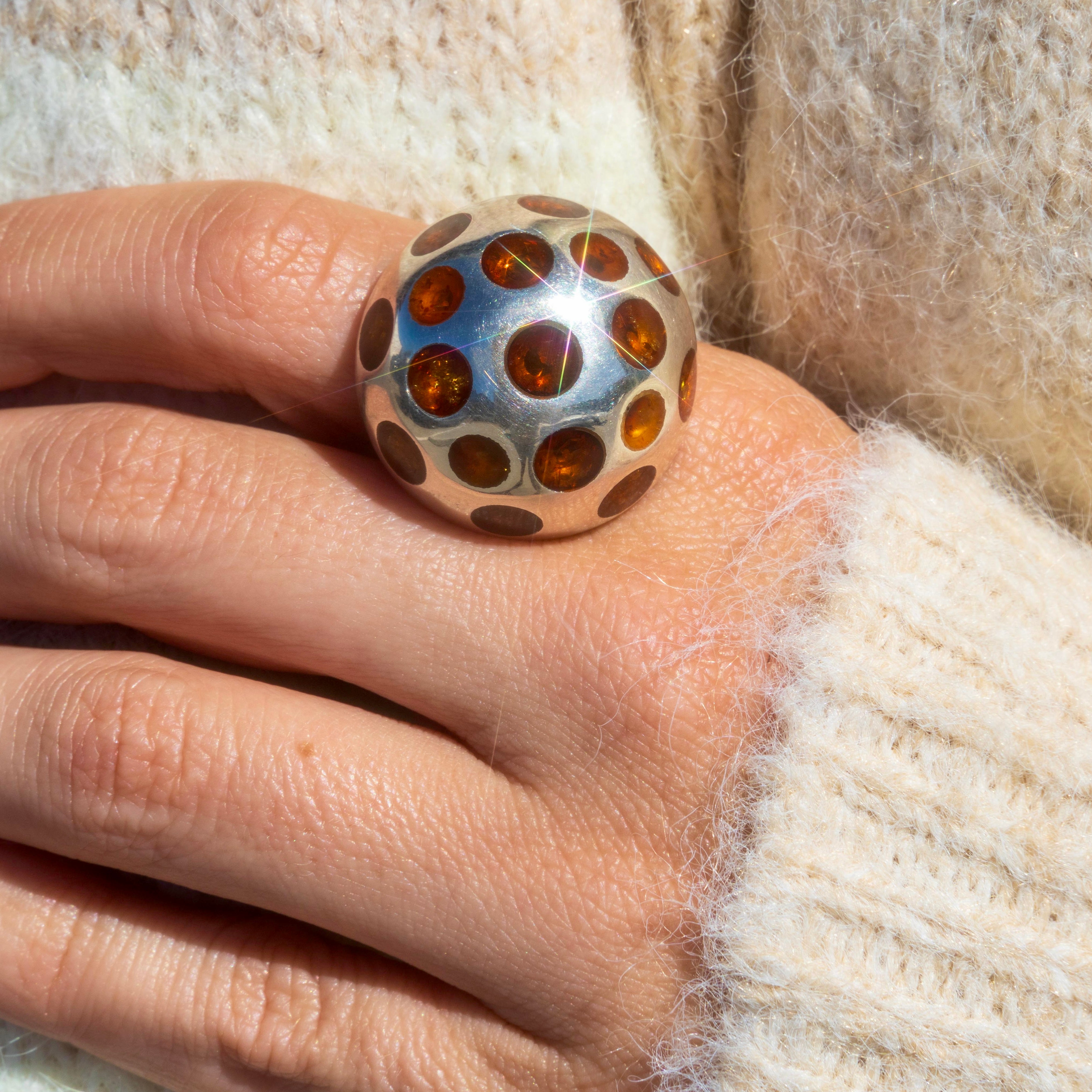 Amber Dome Ring