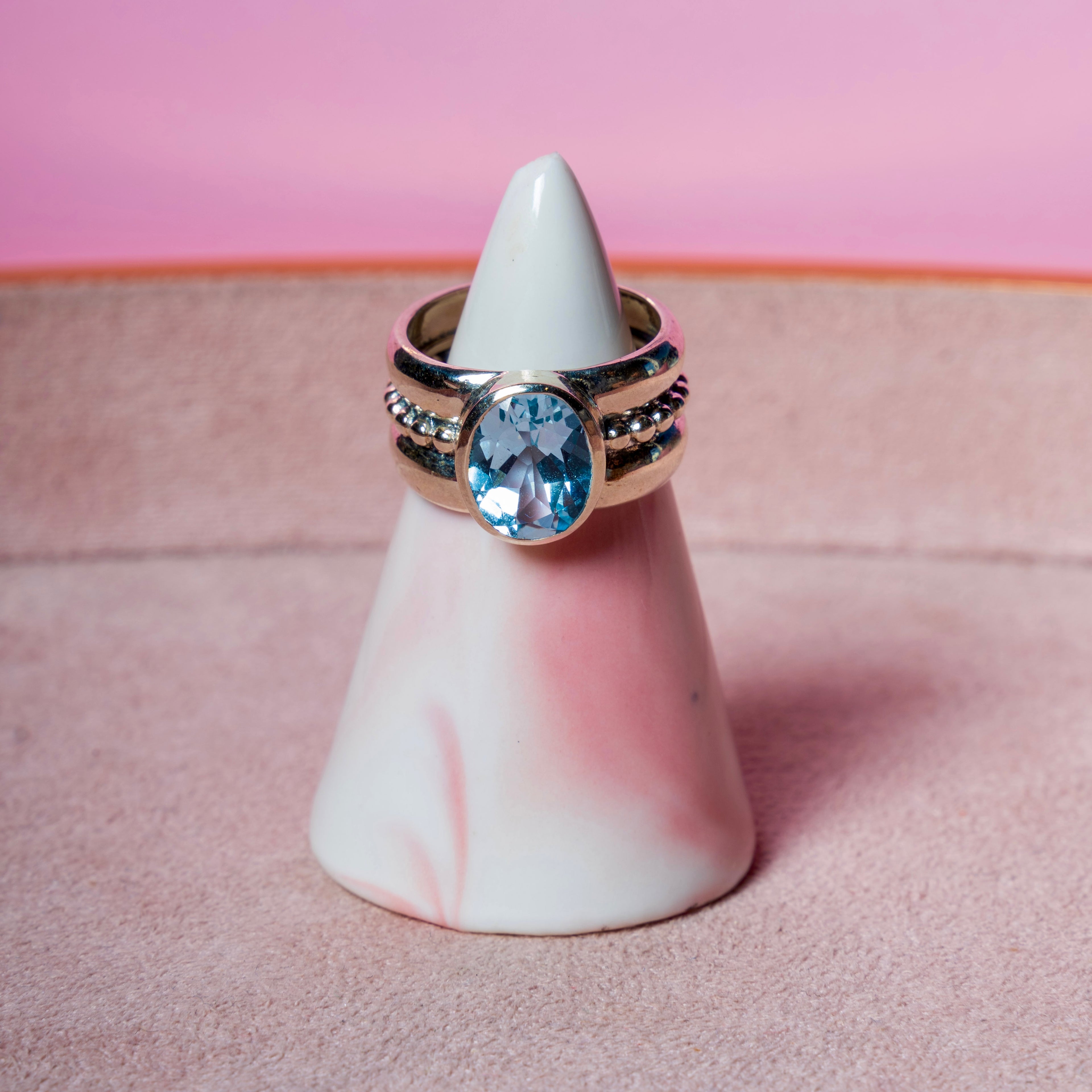 Blue Topaz Pinky Ring