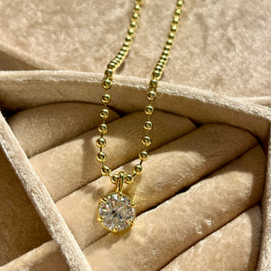 Faux Diamond Beaded Necklace