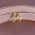 Beaded CZ Ball Earrings