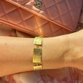 Brushed Gold Rectangular Bracelet