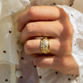 14k Diamond Sprinkle Ring