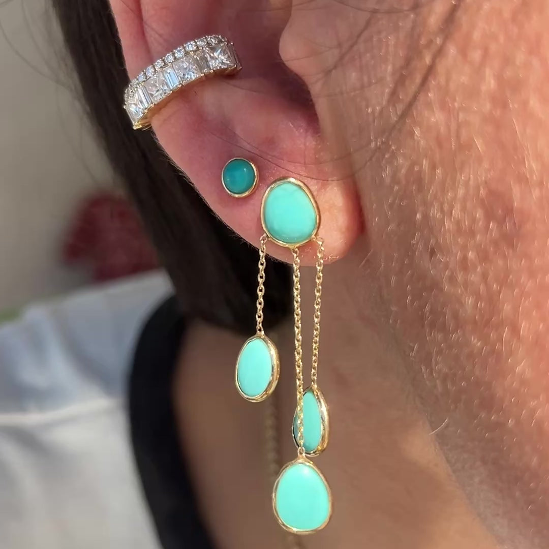 14k Turquoise Dangle Earrings