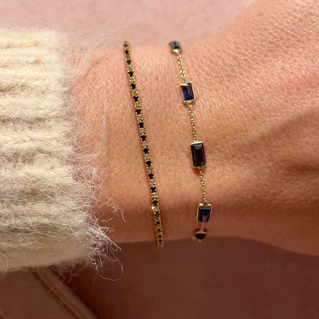 14k Blue Sapphire Bracelet